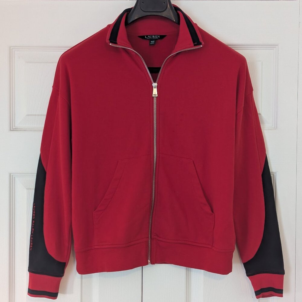 Lauren Ralph Lauren Women's Red Sweater - Full Zip - Size S